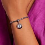 Stainless steel bedel munt voeten blauw