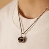 Stainless steel ketting met hanger voetbal