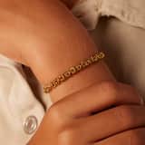 Stainless steel goldplated kinderschakelarmband