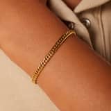 Stainless steel goldplated kinderschakelarmband
