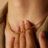 Stainless steel goldplated kinderschakelketting