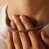 Stainless steel ketting met koningsschakel