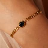 Stalgen goldplated armband vintage zwart
