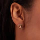 Ohrringe aus Edelstahl, vergoldet, Vintage, Pfirsich hell