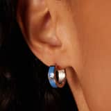Ohrringe aus Edelstahl, blau, mit Zirkonia