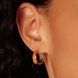 Ohrringe aus Edelstahl, orange mit Zirkonia