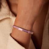 Stainless steel bangle met roze