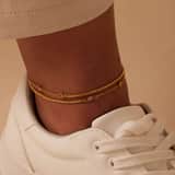 Stainless steel goldplated enkelbandje voor dames