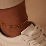 Stainless steel goldplated enkelbandje voor dames
