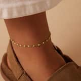 Stainless steel goldplated enkelbandje voor dames