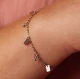 Myla stainless steel ketting met amethyst voor dames