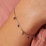 Halskette aus Edelstahl mit Lapislazuli