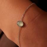 Stainless steel armband met groen aventurijn