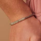 Armband aus Edelstahl mit grünem Aventurin-Quarz