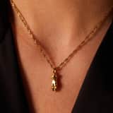 Stainless steel goldplated ketting met hanger vrouwenlichaam voor dames