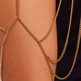 Bodychain aus Edelstahl, vergoldet