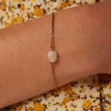 Stainless steel goldplated fantasiearmband voor dames