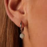 Stainless steel oorringen met amazoniet voor dames