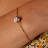 Armband aus Edelstahl, vergoldet, mit Kürbis