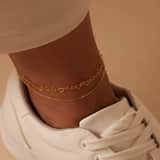 Zilveren goldplated enkelbandje voor dames