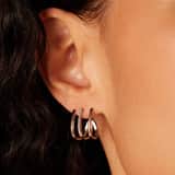Stainless steel multi oorknoppen met zirkonia voor dames