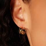 Stainless steel goldplated dubbele oorknoppen voor dames