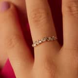 Zilveren goldplated ring zirkonia