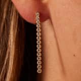 Zilveren goldplated oorknoppen met zirkonia voor dames