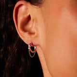 Zilveren oorringen zirkonia met ketting