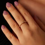 Zilveren goldplated ring met zirkonia voor dames