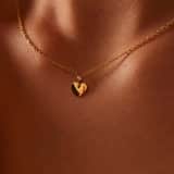 Myla stainless steel goldplated ketting met hart voor dames