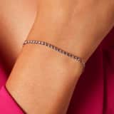 Tennisarmband aus Edelstahl mit Strassbesatz