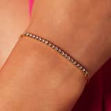 Stainless steel goldplated tennisarmband voor dames