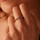 Stainless steel ring bewerkt