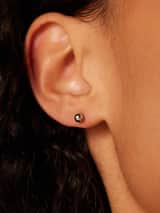 Edelstahlohrringe, Kugel, 4 mm