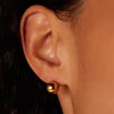 Stainless steel goldplated oorknoppen 9mm