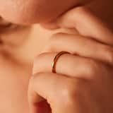 Stainless steel goldplated ring voor dames