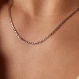 Stainless steel figaro ketting unisex 2mm breed