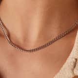 Stainless steel schakelketting 4mm voor dames