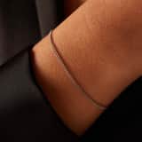Armband mit Gourmet-Glied aus Edelstahl, 1 mm