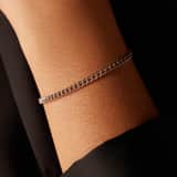 Stainless steel armband gourmet 3mm