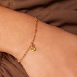 Armband aus Edelstahl, vergoldet, mit Geburtsstein, November