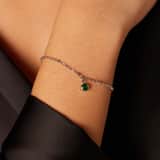 Armband aus Edelstahl, mit Geburtsstein, Mai