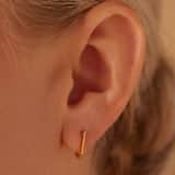 Zilveren goldplated oorknoppen voor dames