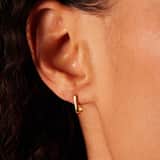Zilveren goldplated oorknoppen voor dames