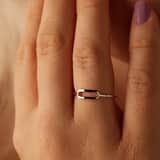 Zilveren ring ovaal