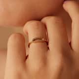 Ring, 925 Silber, vergoldet, oval