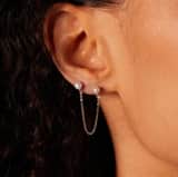 Zilveren dubbele oorknoppen parel ketting voor dames
