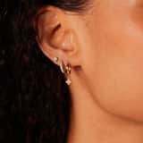 Zilveren goldplated oorringen met parel  voor dames