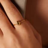 Vintage-Ring aus Edelstahl, vergoldet